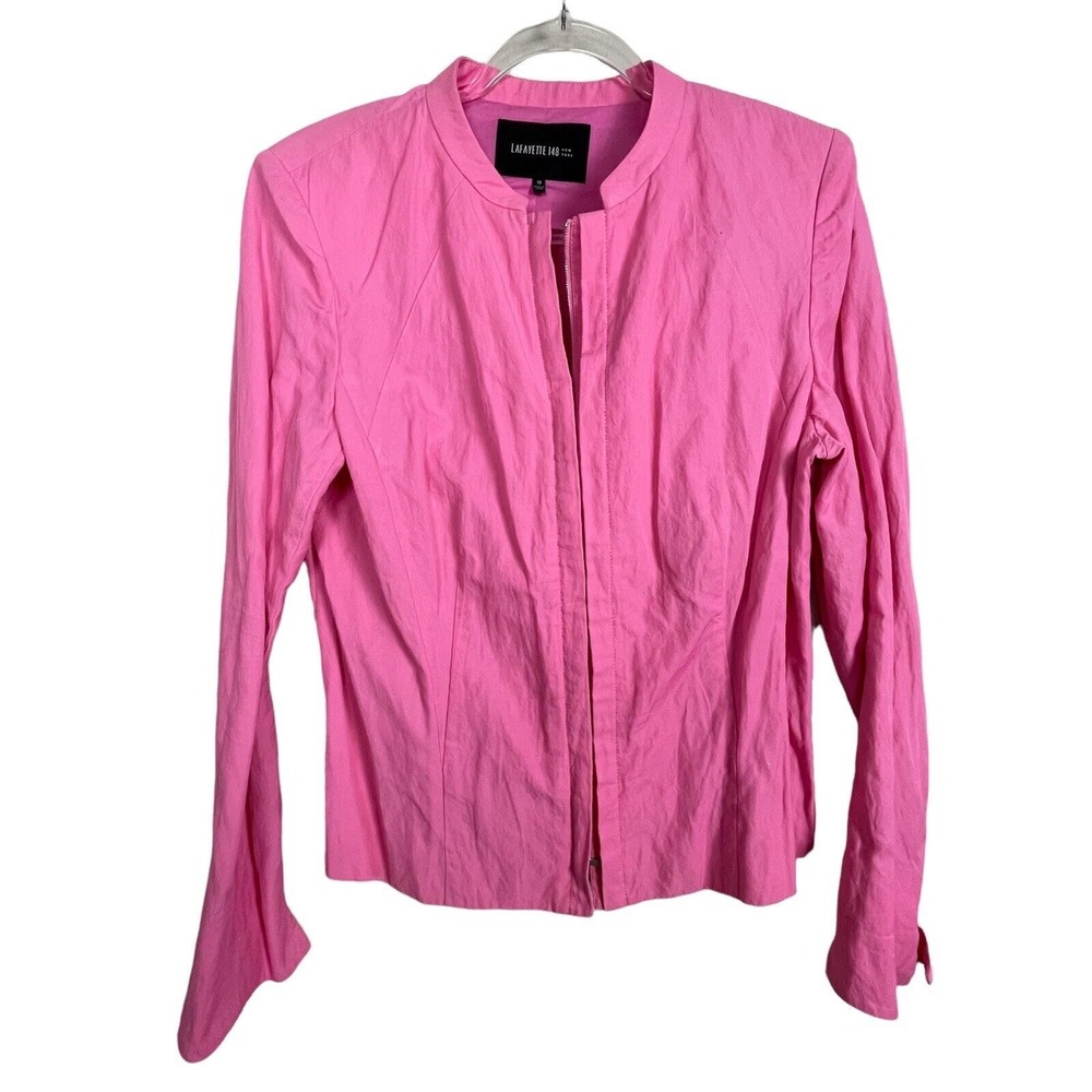 Lafayette 148‎ New York Pink Women's Size 12 Full Zip Jacket